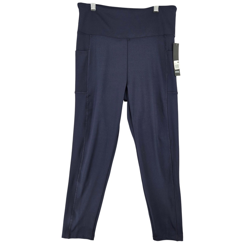 Bally Total Fitness NEW‎ XL High Waisted Leggings Women Midnight Blue Athletic